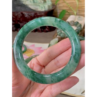 可言美玉石南阳翡翠天然独山玉润蓝绿细腻高品质老水洞玉手镯子