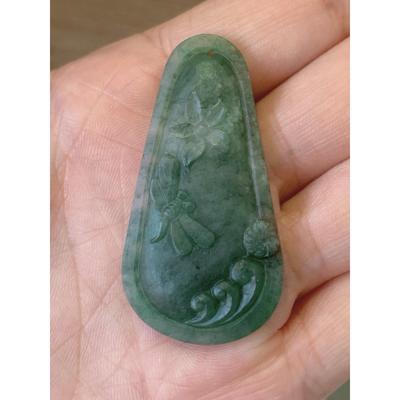 可言美玉石南阳翡翠天然独山玉油润未抛光复古雕花挂件吊坠项坠